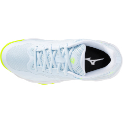Mizuno Wave Enforce Court CC Tennisschuhe Damen 20 - ice water/lightning yellow/ancient water 38.5
