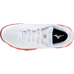 Mizuno Wave Enforce Court CC Tennisschuhe 62 - fiery red/white/sun-dried tomato 40.5
