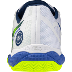 Mizuno Wave Enforce Court CC Tennisschuhe 20 - white/dazzling blue/lightning yellow 45