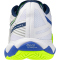 Mizuno Wave Enforce Tour 2 All Court Tennisschuhe 20 - white/dazzling blue/lightning yellow 40