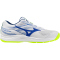 Mizuno Break Shot 5 Wide AC Tennisschuhe 20 - white/dazzling blue/lightning yellow 38.5