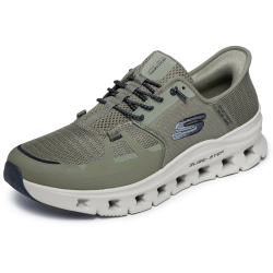 SKECHERS Glide-Step Pro Slip-In Sneaker Herren OLBK - grün 46