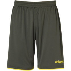 uhlsport Club Fu&szlig;ball Shorts dark olive/fluo gelb 164
