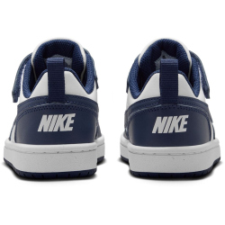 NIKE Court Borough Low Next Nature Sneaker Kinder 100 - white/midnight navy-white 27.5