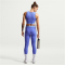 NIKE Pro Mid-Waist Leggings Damen 570 - sapphire/white S