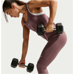 NIKE Pro Mid-Waist Leggings Damen 502 - tattoo/white XS