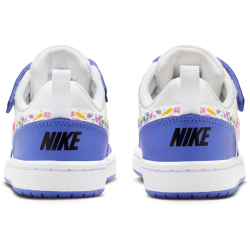 NIKE Court Borough Low FL Sneaker Kinder 100 - white/white-sapphire-black 28