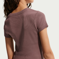 NIKE Sportswear Slim Cropped Ribbed T-Shirt Mädchen 502 - tattoo M (137-146 cm)