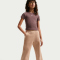 NIKE Sportswear Slim Cropped Ribbed T-Shirt Mädchen 502 - tattoo M (137-146 cm)