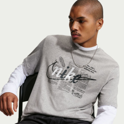 NIKE Sportswear T-Shirt Herren 063 - dk grey heather S
