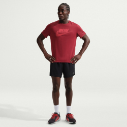 NIKE Miler Dri-FIT UV-Repel Run Engery Laufshirt Herren 641 - team crimson/lt crimson S