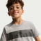 NIKE Sportswear Brandmark T-Shirt Kinder 063 - dk grey heather S (128-137 cm)