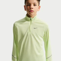 NIKE Miler Dri-FIT 1/2-Zip Trainingsshirt Kinder 360 - lt liquid lime/reflective silv L (147-158 cm)