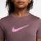 NIKE Pro Dri-FIT kurzarm Trainingsshirt Mädchen 502 - tattoo/lt magenta S (128-137 cm)