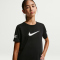 NIKE Pro Dri-FIT kurzarm Trainingsshirt Mädchen 010 - black/white S (128-137 cm)
