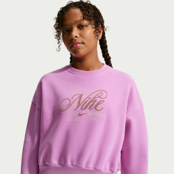 NIKE Sportswear Club Fleece Boxy Sweatshirt Mädchen 503 - lt magenta S (128-137 cm)