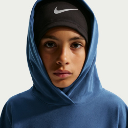 NIKE Pro Dri-FIT Fleece Fitness Hoodie Jungen 461 - mystic navy/black S (128-137 cm)