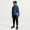 NIKE Pro Dri-FIT Fleece Fitness Hoodie Jungen 461 - mystic navy/black S (128-137 cm)