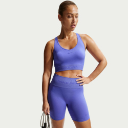 NIKE Pro Seamless Dri-FIT High-Waist kurze Leggings Damen 570 - sapphire M
