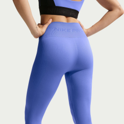 NIKE Pro Seamless High-Waist 7/8-Leggings Damen 570 - sapphire XXL