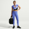 NIKE Pro Seamless High-Waist 7/8-Leggings Damen 570 - sapphire XXL