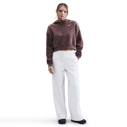 NIKE Sportswear Phoenix Fleece Oversize Cropped Henley Hoodie Damen 502 - tattoo/sail S