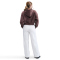 NIKE Sportswear Phoenix Fleece Oversize Cropped Henley Hoodie Damen 502 - tattoo/sail S