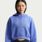 NIKE Sportswear Phoenix Fleece Oversize Cropped Henley Hoodie Damen 460 - lt medium blue/sail S