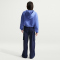 NIKE Sportswear Phoenix Fleece Oversize Cropped Henley Hoodie Damen 460 - lt medium blue/sail S
