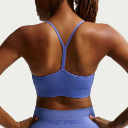 NIKE Pro Seamless Light-Support Padded Sport-BH Damen 570 - sapphire XL