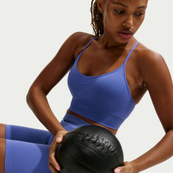 NIKE Pro Seamless Light-Support Padded Sport-BH Damen 570 - sapphire XL