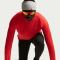 NIKE Stride Dri-FIT 1/2-Zip Midlayer Laufshirt Herren 696 - lt crimson/reflective silv S