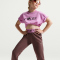 NIKE Pro Dri-FIT Fleece Jogginghose Mädchen 502 - tattoo/tattoo/lt magenta/white S (128-137 cm)