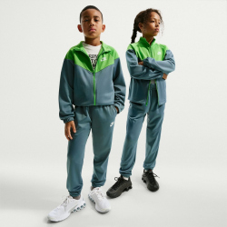 NIKE Sportswear Dri-FIT Trainingsanzug Kinder 382 - mineral slate/mean green/white XL (158-170 cm)