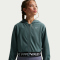 NIKE Pro Dri-FIT Fleece Hoodie Mädchen 382 - mineral slate/mineral slate/black/white M (137-146 cm)
