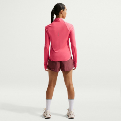 NIKE Swift Dri-FIT UV 1/2-Zip Laufshirt Damen 897 - sea coral/reflective silv S