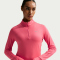 NIKE Swift Dri-FIT UV 1/2-Zip Laufshirt Damen 897 - sea coral/reflective silv S