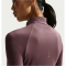 NIKE Swift Dri-FIT UV 1/2-Zip Laufshirt Damen 502 - tattoo/reflective silv S