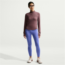 NIKE Swift Dri-FIT UV 1/2-Zip Laufshirt Damen 502 - tattoo/reflective silv L