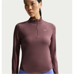 NIKE Swift Dri-FIT UV 1/2-Zip Laufshirt Damen 502 - tattoo/reflective silv L