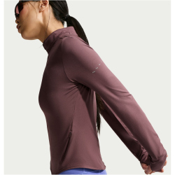 NIKE Swift Dri-FIT UV 1/2-Zip Laufshirt Damen 502 - tattoo/reflective silv L