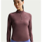 NIKE Swift Dri-FIT UV 1/2-Zip Laufshirt Damen 502 - tattoo/reflective silv L