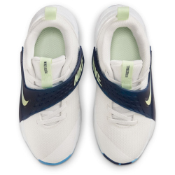 NIKE Team Hustle D Basketballschuhe Kinder 104 - summit white/volt tint-midnight navy 28