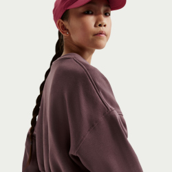 NIKE Sportswear Club Fleece Boxy Crewneck Sweatshirt Mädchen 502 - tattoo/tattoo/white L (146-156 cm)