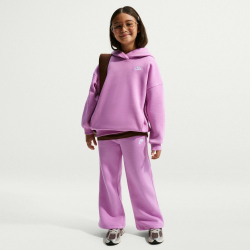 NIKE Sportswear Club Fleece Wide Leg Jogginghose Mädchen 503 - lt magenta/lt magenta/white XS (122-128 cm)