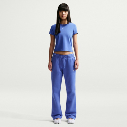 NIKE Sportswear Chill Knit Mod-Cropped T-Shirt Damen 485 - lt medium blue/white XL