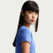 NIKE Sportswear Chill Knit Mod-Cropped T-Shirt Damen 485 - lt medium blue/white XL