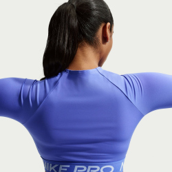 NIKE Pro 365 Dri-FIT Cropped langarm Trainingsshirt Damen 570 - sapphire/white XS