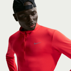 NIKE Pacer Dri-FIT langarm Laufshirt Herren 696 - lt crimson/reflective silv S