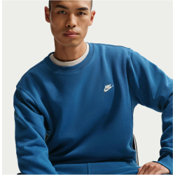 NIKE Club Crew Fleece-Sweatshirt Herren 476 - court blue/lt khaki S